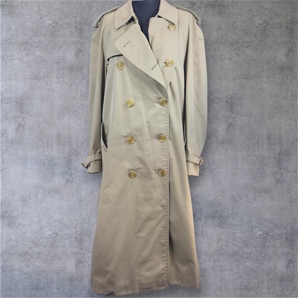 Vintage 80's Burberrys Prorsum Trench Coat Long England Classic Chic Size 42 - Picture 5 of 13